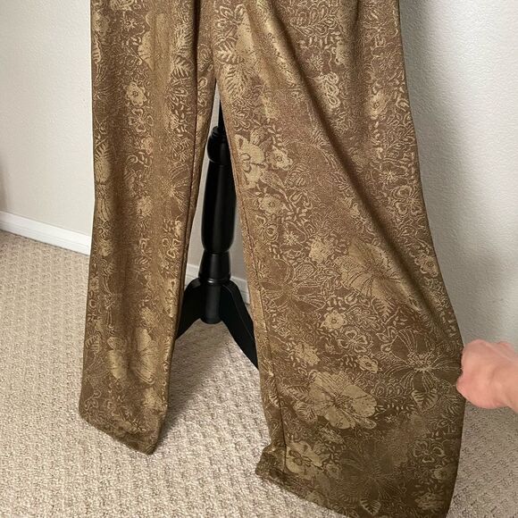 NWT Zara Jacquard Ruffle Top and Wide Leg Pants Set - Picture 9 of 15